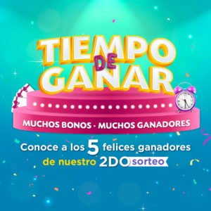 ¡Tiempo de Ganar: Ganadores del segundo sorteo!