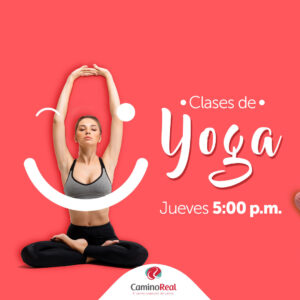 Clase de Yoga · Todos los jueves · 5:00 p.m. 