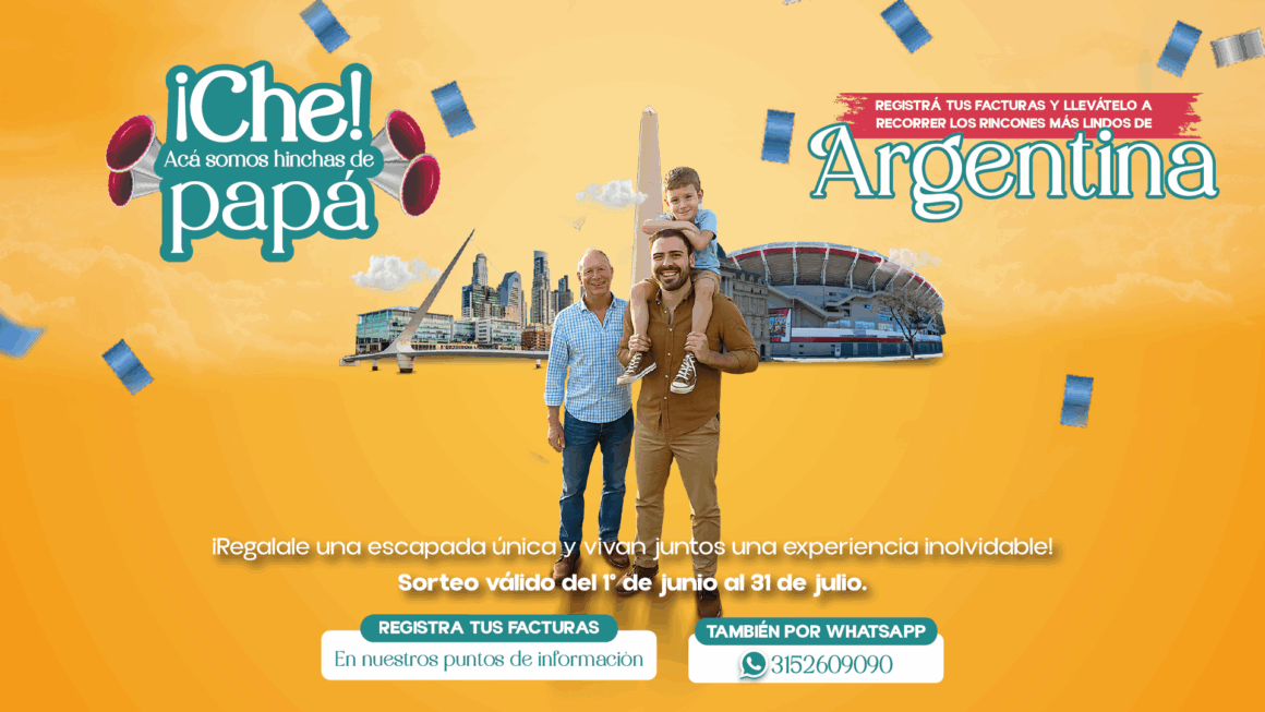 En Junio y Julio papá soñará con conocer el país del fútbol, el tango y los mejores asados…